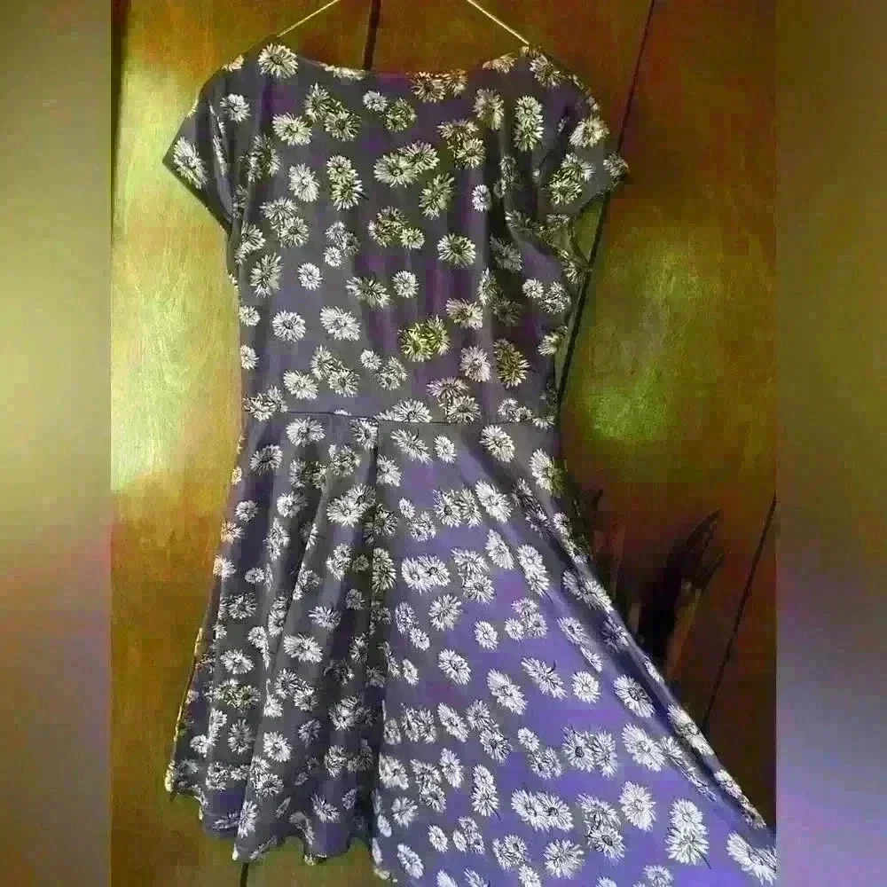Oxiuly fashion women's extra large purple white floral sundress new with tags - Picture 8 of 10